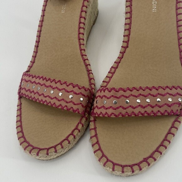 Adrienne Vittadini Womens Size 9.5 Charming Espadrille Wedge Sandals Dusty Pink - Picture 4 of 11